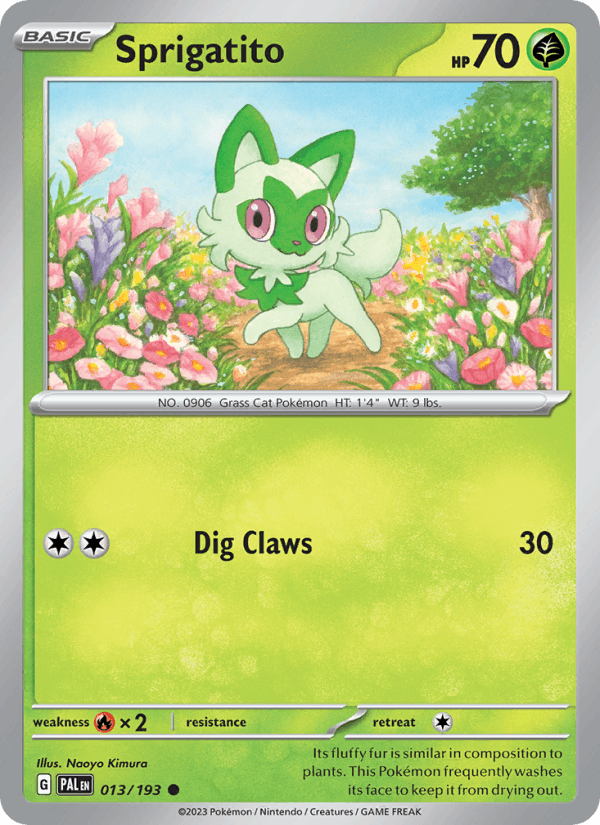 Sprigatito 13/193 Paldea Evolved English Pokémon card