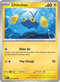 Chinchou 20/91 Paldean Fates English Pokémon card