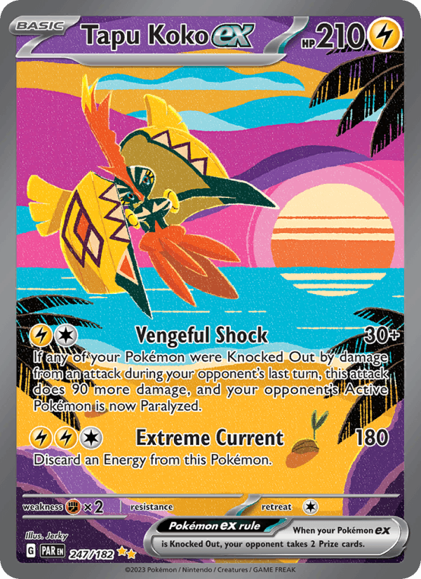 Tapu Koko ex 247/182 Paradox Rift English Pokémon card