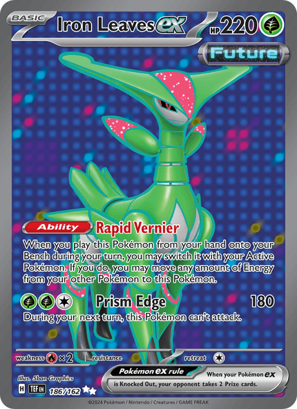Iron Leaves ex 186/162 Temporal Forces English Pokémon card