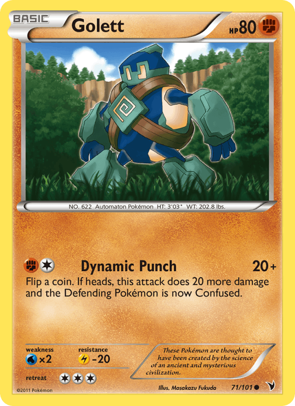 Golett 71/101 Noble Victories English Pokémon card