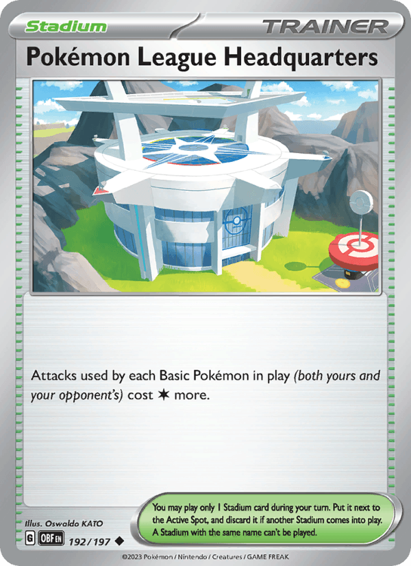 Pokémon League Headquarters 192/197 Obsidian Flames English Pokémon card