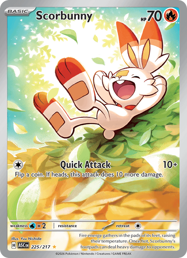 Scorbunny 225/217 Ascended Heroes English Pokémon card