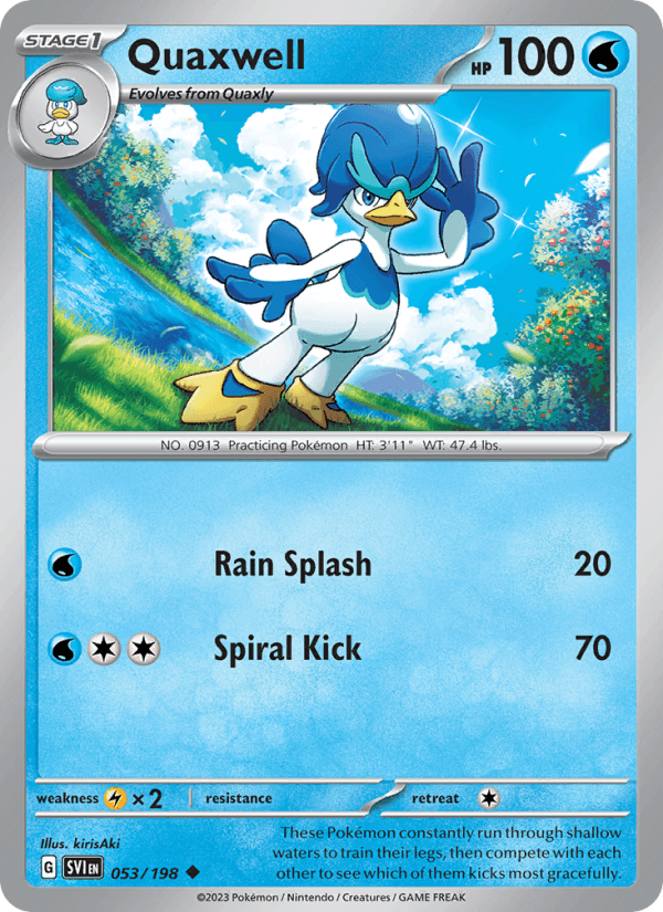 Quaxwell 53/198 Scarlet & Violet English Pokémon card