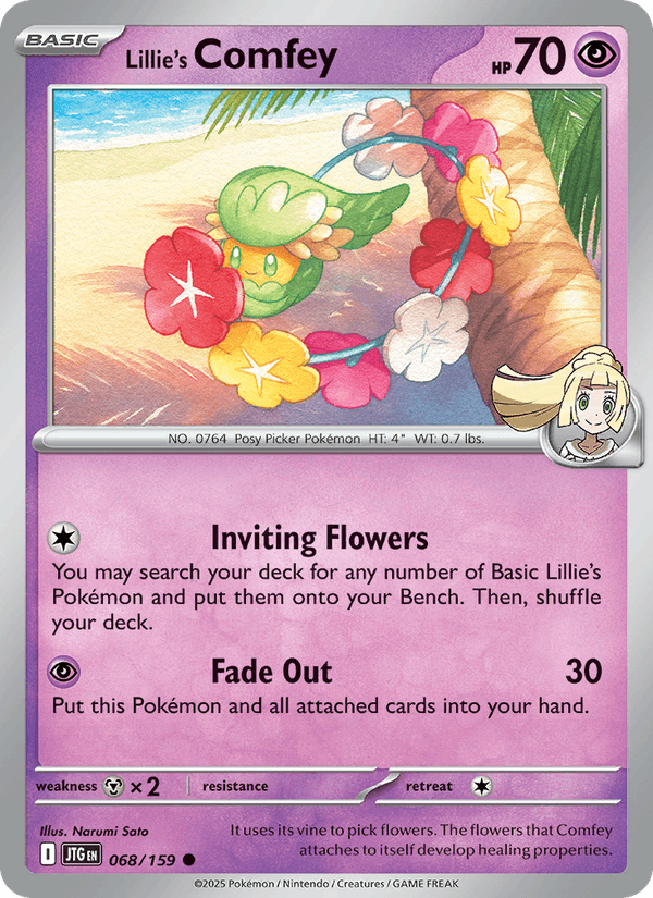Lillie's Comfey 68/159 Journey Together English Pokémon card