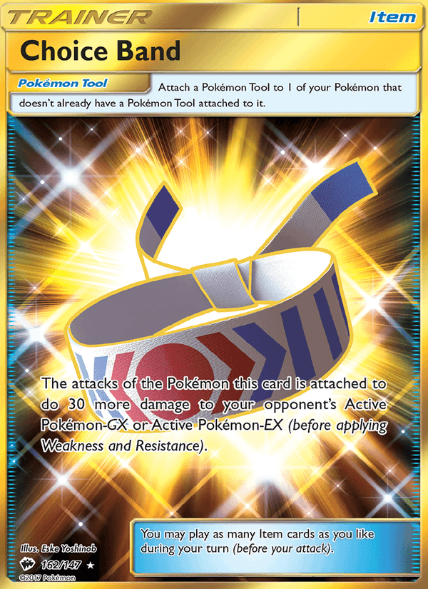 Choice Band 162/147 Burning Shadows English Pokémon card