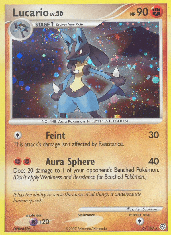 Lucario 6/130 Diamond & Pearl English Pokémon card