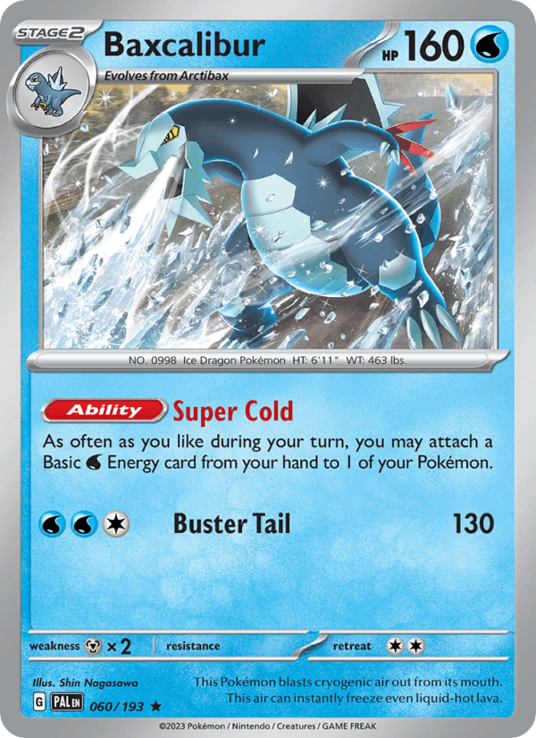 Baxcalibur 60/193 Paldea Evolved English Pokémon card