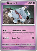 Greavard 105/198 Scarlet & Violet English Pokémon card