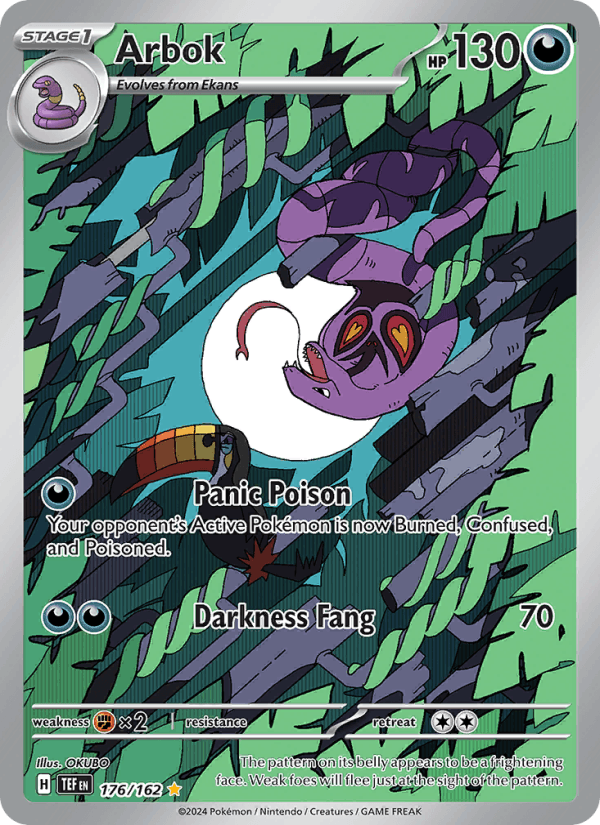 Arbok 176/162 Temporal Forces English Pokémon card