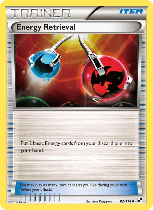 Energy Retrieval 92/114 Black & White English Pokémon card