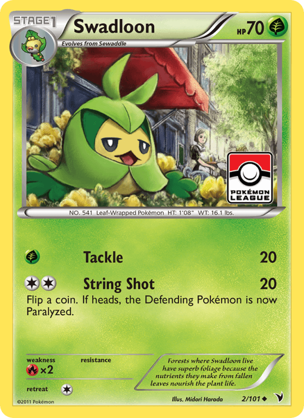 Swadloon 2/101 Noble Victories English Pokémon card