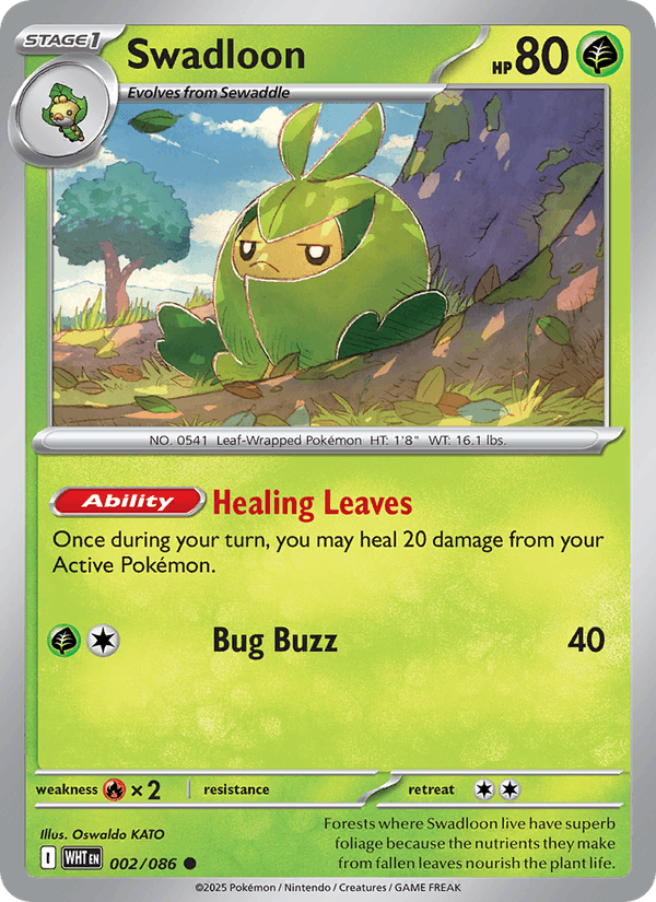 Swadloon 2/86 White Flare English Pokémon card