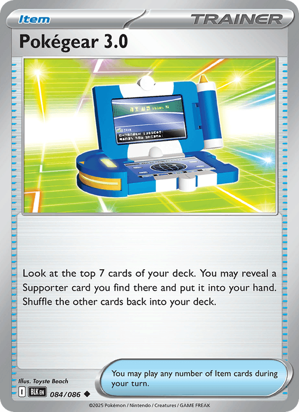 Pokégear 3.0 84/86 Black Bolt English Pokémon card