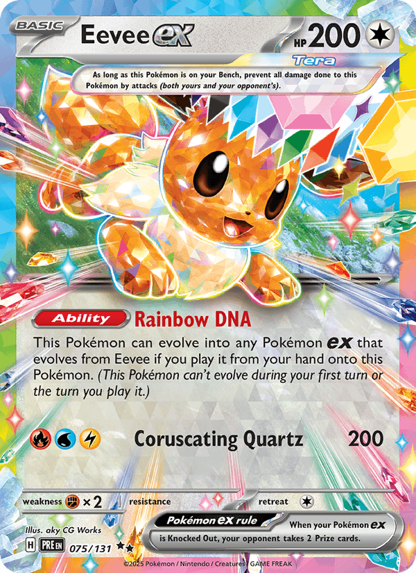Eevee ex 75/131 Prismatic Evolutions English Pokémon card