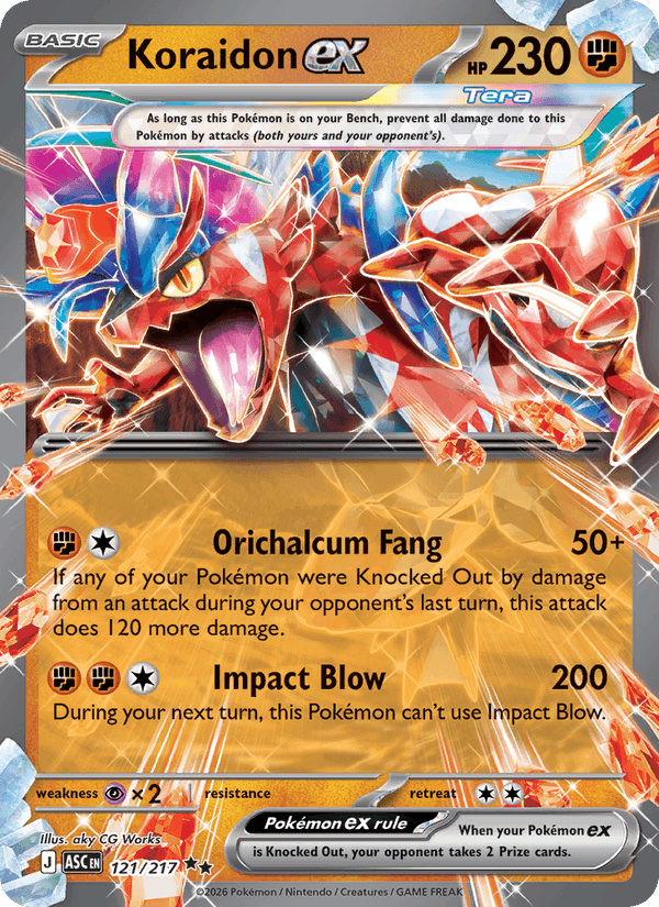 Koraidon ex 121/217 Ascended Heroes English Pokémon card