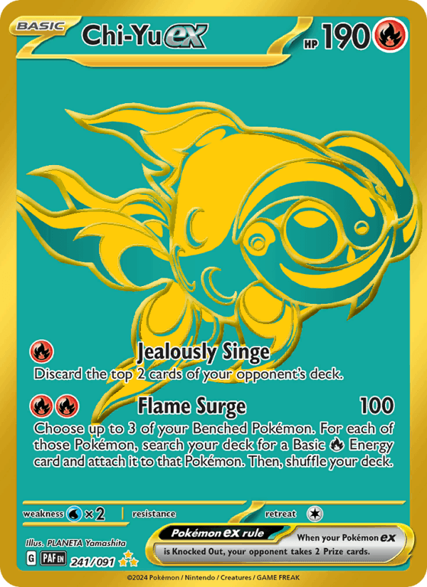 Chi-Yu ex 241/91 Paldean Fates English Pokémon card