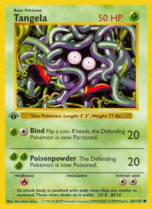 Tangela 66/102 Base Set English Pokémon card