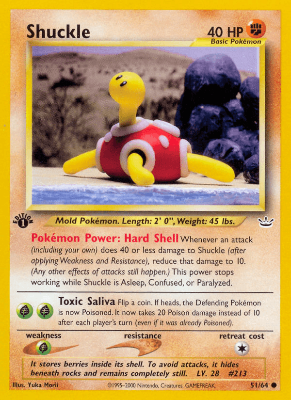 Shuckle 51 Neo Revelation English Pokemon card