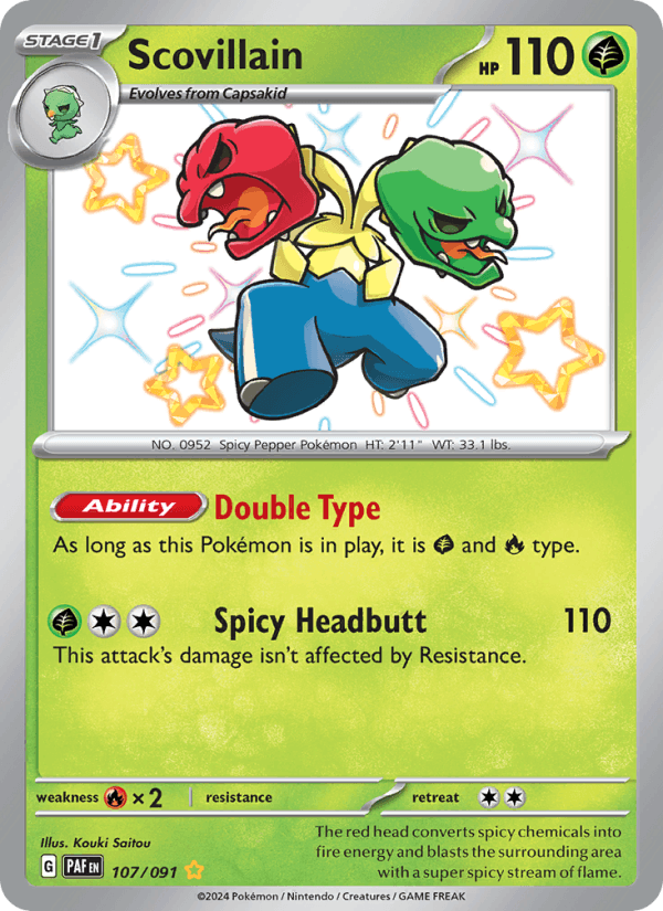 Scovillain 107/91 Paldean Fates English Pokémon card