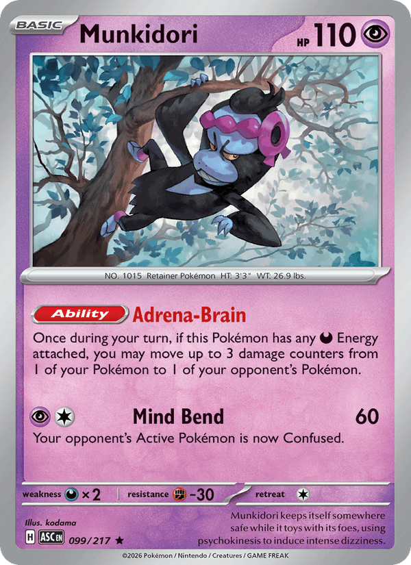 Munkidori 99/217 Ascended Heroes English Pokémon card