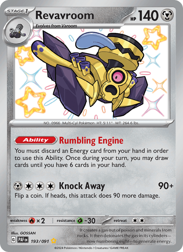 Revavroom 193/91 Paldean Fates English Pokémon card