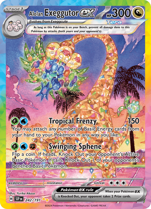Alolan Exeggutor ex 242/191 Surging Sparks English Pokémon card