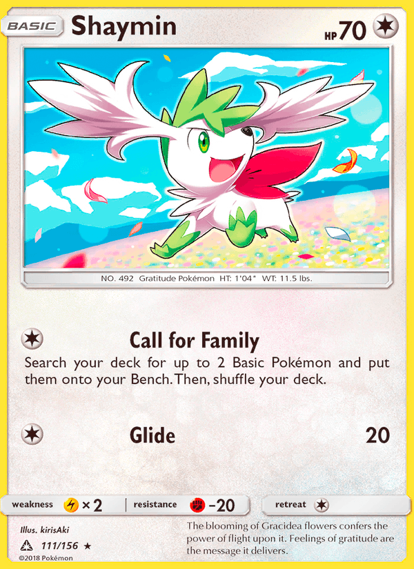 Shaymin 111/156 Ultra Prism English Pokémon card