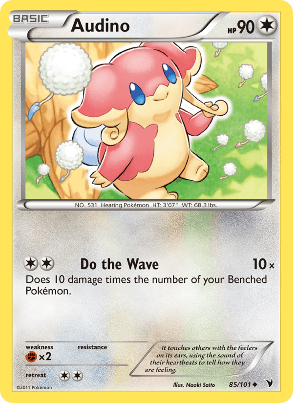 Audino 85/101 Noble Victories English Pokémon card
