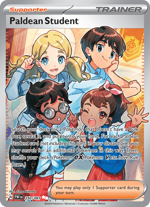 Paldean Student 230/91 Paldean Fates English Pokémon card