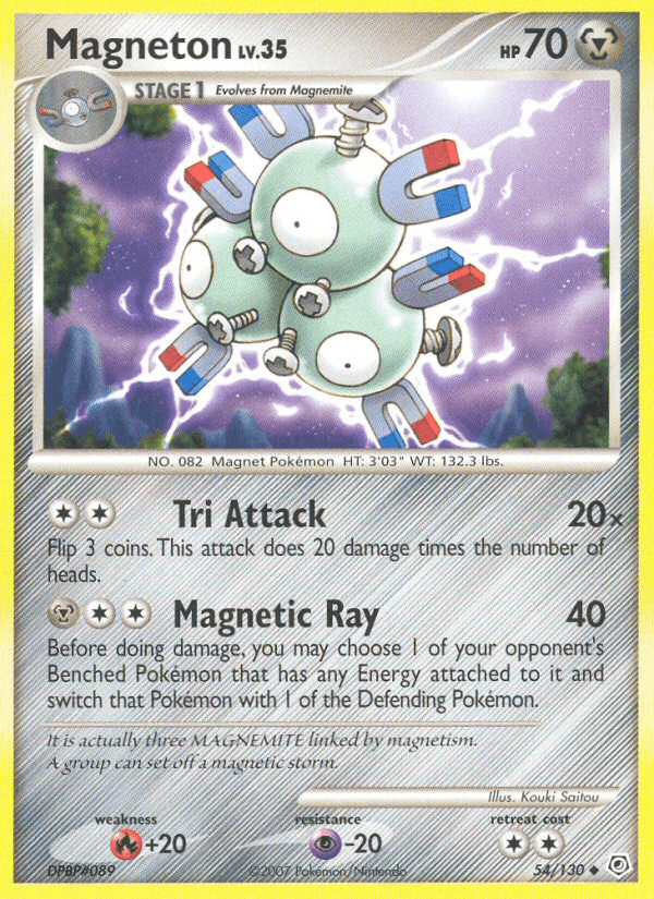 Magneton 54/130 Diamond & Pearl English Pokémon card