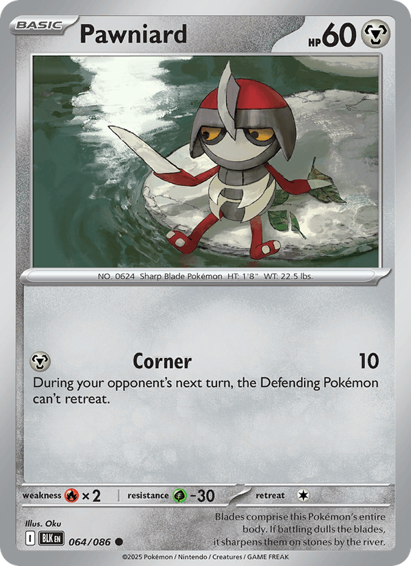 Pawniard 64/86 Black Bolt English Pokémon card
