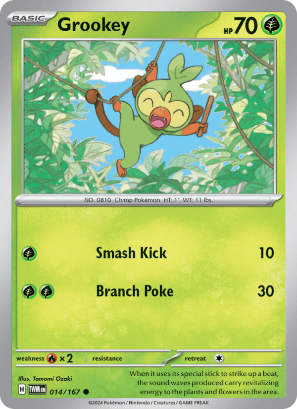 Grookey 14/167 Twilight Masquerade English Pokémon card
