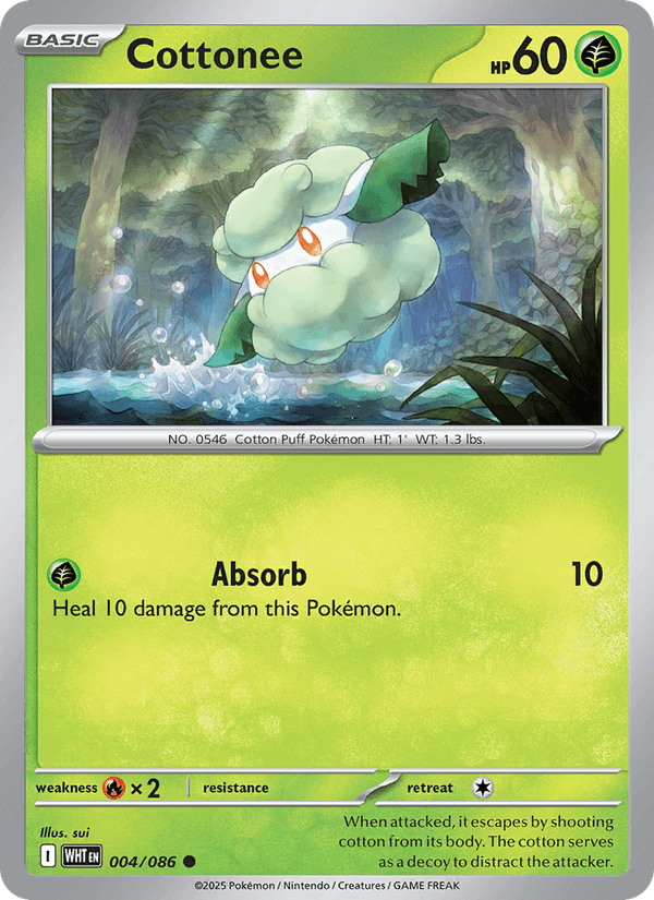 Cottonee 4/86 White Flare English Pokémon card