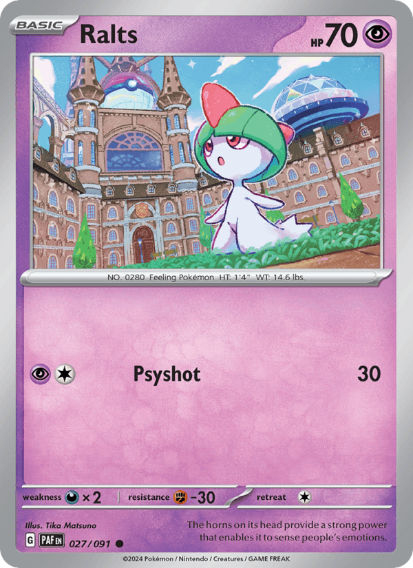 Ralts 27/91 Paldean Fates English Pokémon card
