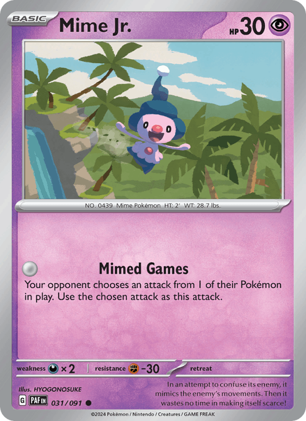 Mime Jr. 31/91 Paldean Fates English Pokémon card