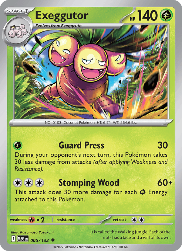 Exeggutor 5/132 Mega Evolution English Pokémon card