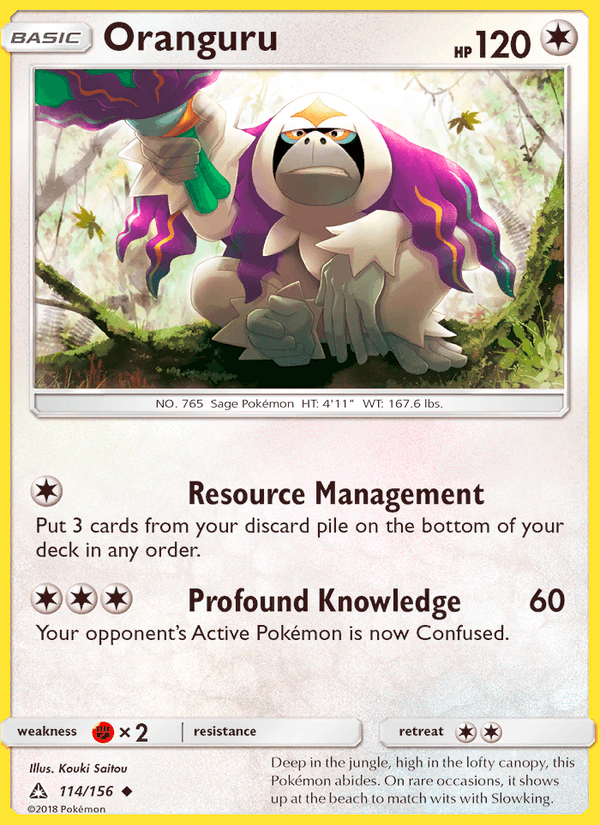 Oranguru 114/156 Ultra Prism English Pokémon card