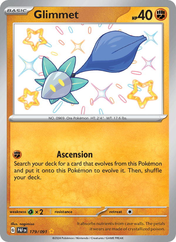 Glimmet 179/91 Paldean Fates English Pokémon card