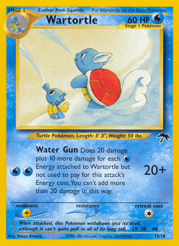 Wartortle 15 Southern Islands English Pokemon card