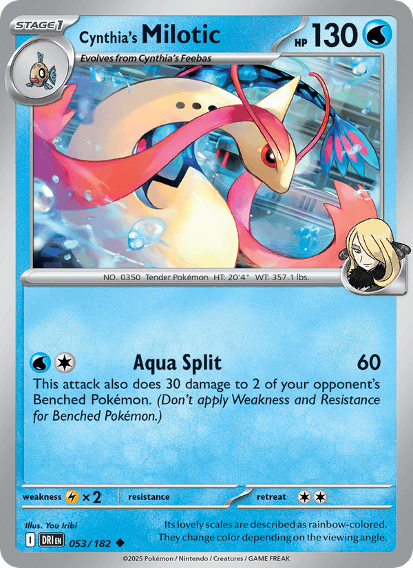 Cynthia's Milotic 53/182 Destined Rivals English Pokémon card