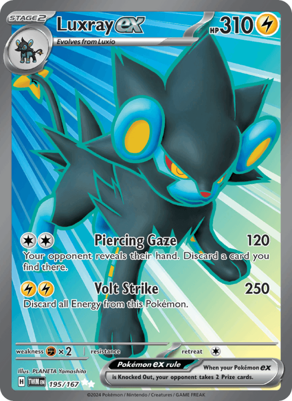 Luxray ex 195/167 Twilight Masquerade English Pokémon card