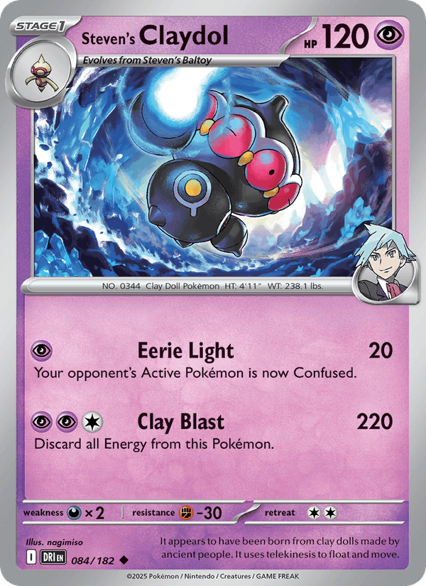 Steven's Claydol 84/182 Destined Rivals English Pokémon card
