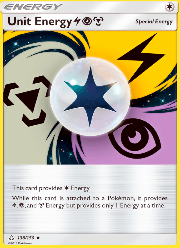 Unit Energy LightningPsychicMetal 138/156 Ultra Prism English Pokémon card