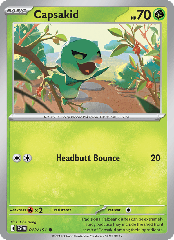 Capsakid 12/191 Surging Sparks English Pokémon card