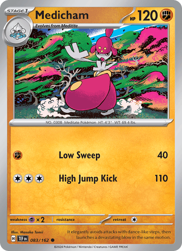 Medicham 83/162 Temporal Forces English Pokémon card