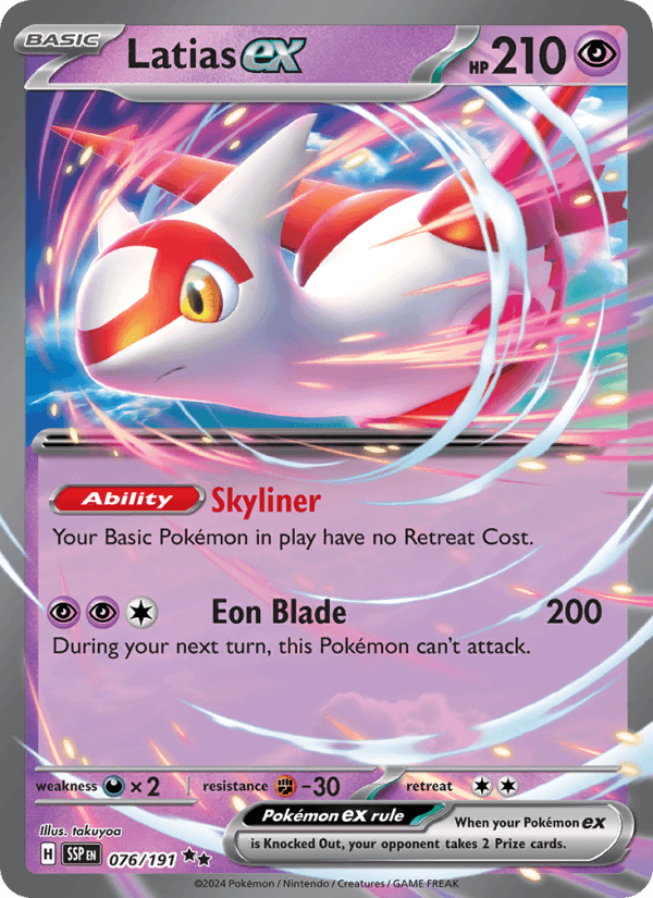 Latias ex 76/191 Surging Sparks English Pokémon card