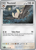 Noctowl 127/162 Temporal Forces English Pokémon card