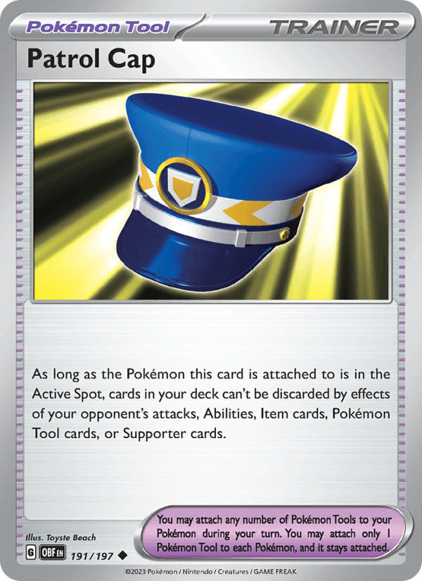 Patrol Cap 191/197 Obsidian Flames English Pokémon card