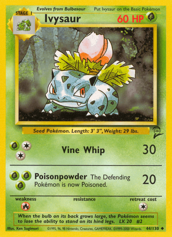 Ivysaur 44/130 Base Set 2 English Pokémon card